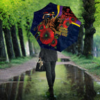 North Queensland Cowboys ANZAC Personalised Umbrella Lest We Forget Poppy Camo