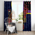 North Queensland Cowboys ANZAC Personalised Window Curtain Lest We Forget Poppy Camo