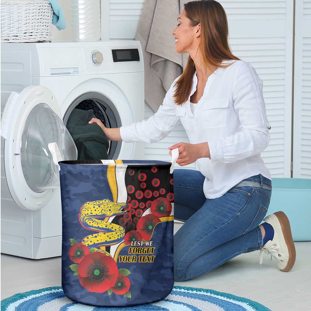 Parramatta Eels ANZAC Personalised Laundry Basket Lest We Forget Poppy Camo
