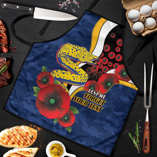Parramatta Eels ANZAC Personalised Apron Lest We Forget Poppy Camo