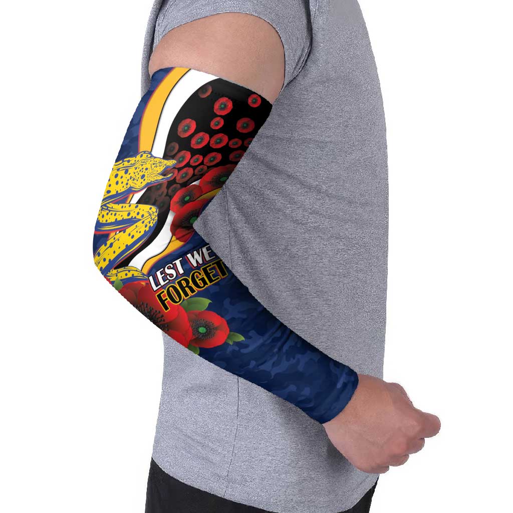 Parramatta Eels ANZAC Personalised Arm Sleeves Lest We Forget Poppy Camo