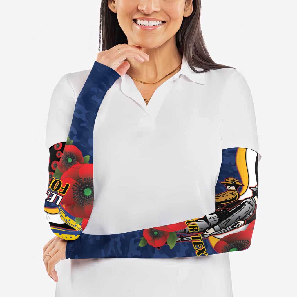 Parramatta Eels ANZAC Personalised Arm Sleeves Lest We Forget Poppy Camo