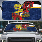 Parramatta Eels ANZAC Personalised Auto Sun Shade Lest We Forget Poppy Camo