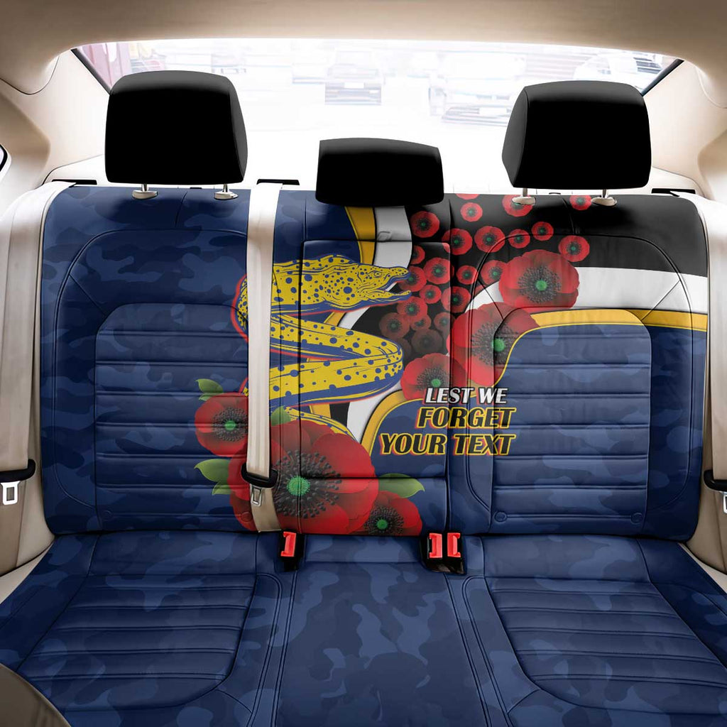 Parramatta Eels ANZAC Personalised Back Car Seat Cover Lest We Forget Poppy Camo