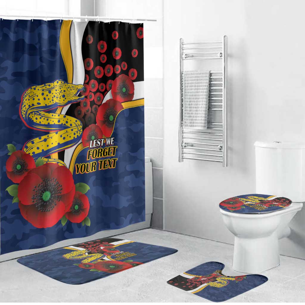 Parramatta Eels ANZAC Personalised Bathroom Set Lest We Forget Poppy Camo