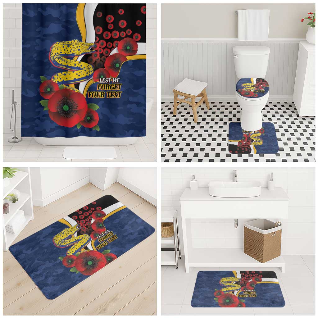 Parramatta Eels ANZAC Personalised Bathroom Set Lest We Forget Poppy Camo
