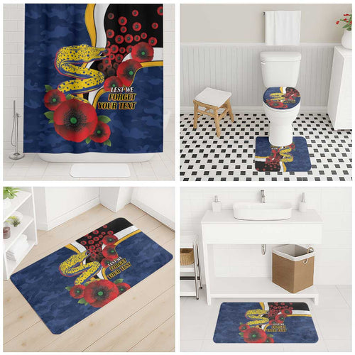 Parramatta Eels ANZAC Personalised Bathroom Set Lest We Forget Poppy Camo