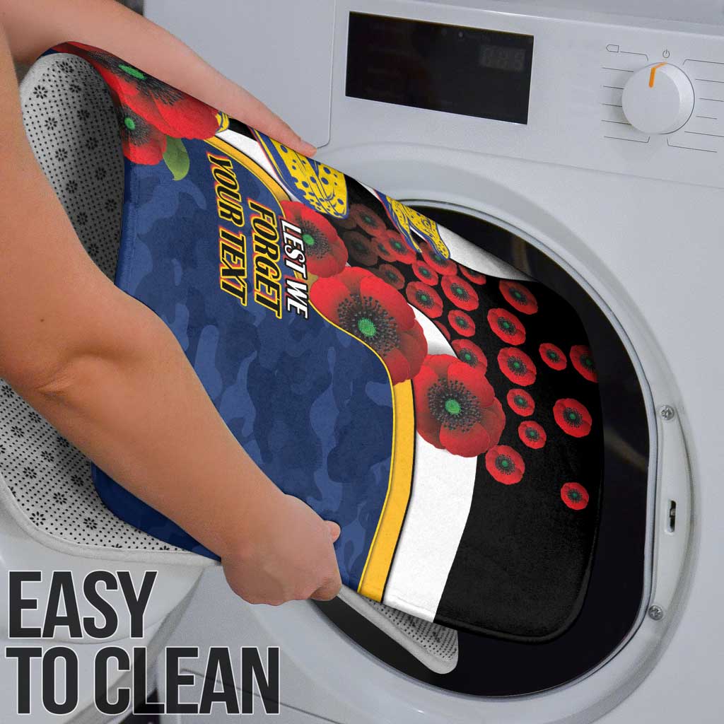 Parramatta Eels ANZAC Personalised Bathroom Set Lest We Forget Poppy Camo