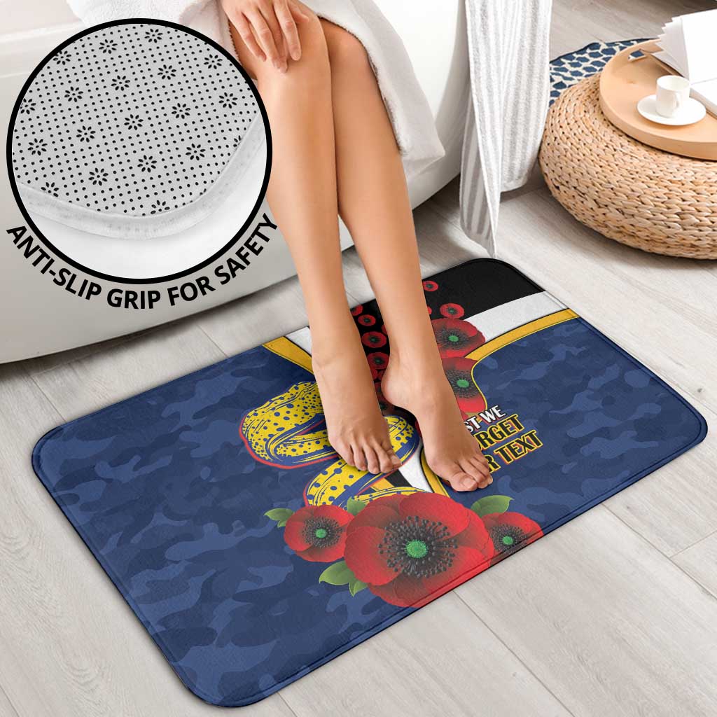 Parramatta Eels ANZAC Personalised Bathroom Set Lest We Forget Poppy Camo