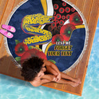 Parramatta Eels ANZAC Personalised Beach Blanket Lest We Forget Poppy Camo