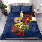 Parramatta Eels ANZAC Personalised Bedding Set Lest We Forget Poppy Camo