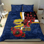 Parramatta Eels ANZAC Personalised Bedding Set Lest We Forget Poppy Camo