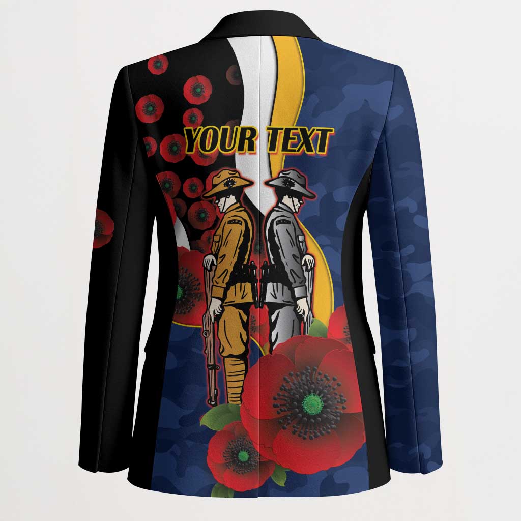 Parramatta Eels ANZAC Personalised Blazer Lest We Forget Poppy Camo