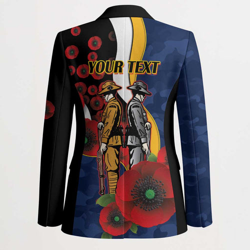 Parramatta Eels ANZAC Personalised Blazer Lest We Forget Poppy Camo