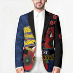 Parramatta Eels ANZAC Personalised Blazer Lest We Forget Poppy Camo