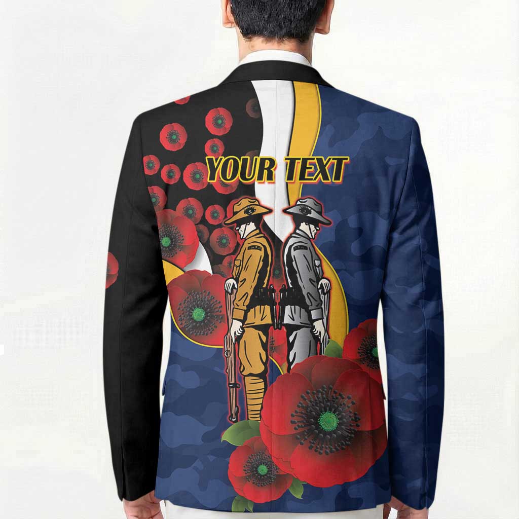 Parramatta Eels ANZAC Personalised Blazer Lest We Forget Poppy Camo