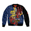 Parramatta Eels ANZAC Personalised Bomber Jacket Lest We Forget Poppy Camo