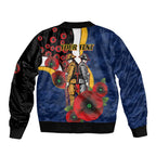 Parramatta Eels ANZAC Personalised Bomber Jacket Lest We Forget Poppy Camo