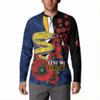 Parramatta Eels ANZAC Personalised Button Sweatshirt Lest We Forget Poppy Camo