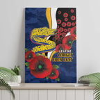 Parramatta Eels ANZAC Personalised Canvas Wall Art Lest We Forget Poppy Camo