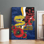 Parramatta Eels ANZAC Personalised Canvas Wall Art Lest We Forget Poppy Camo