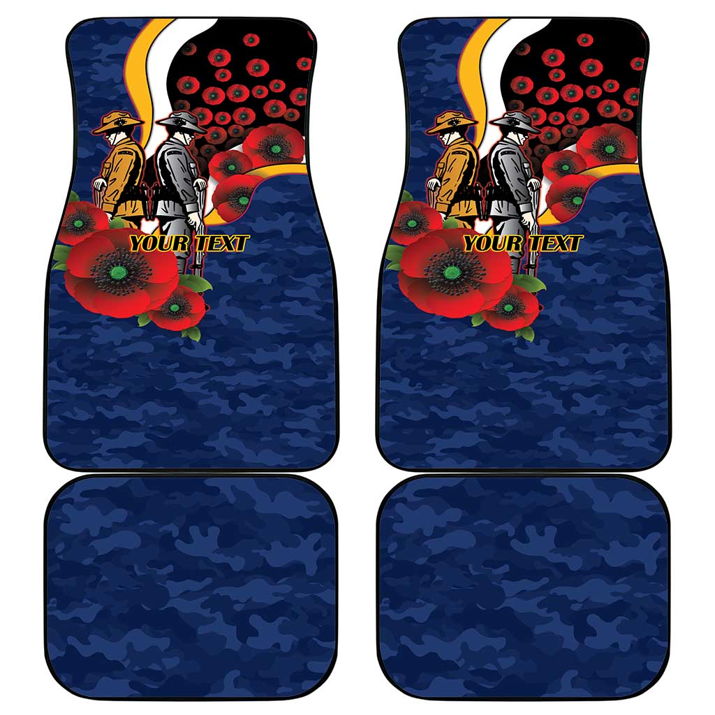 Parramatta Eels ANZAC Personalised Car Mats Lest We Forget Poppy Camo