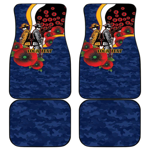 Parramatta Eels ANZAC Personalised Car Mats Lest We Forget Poppy Camo