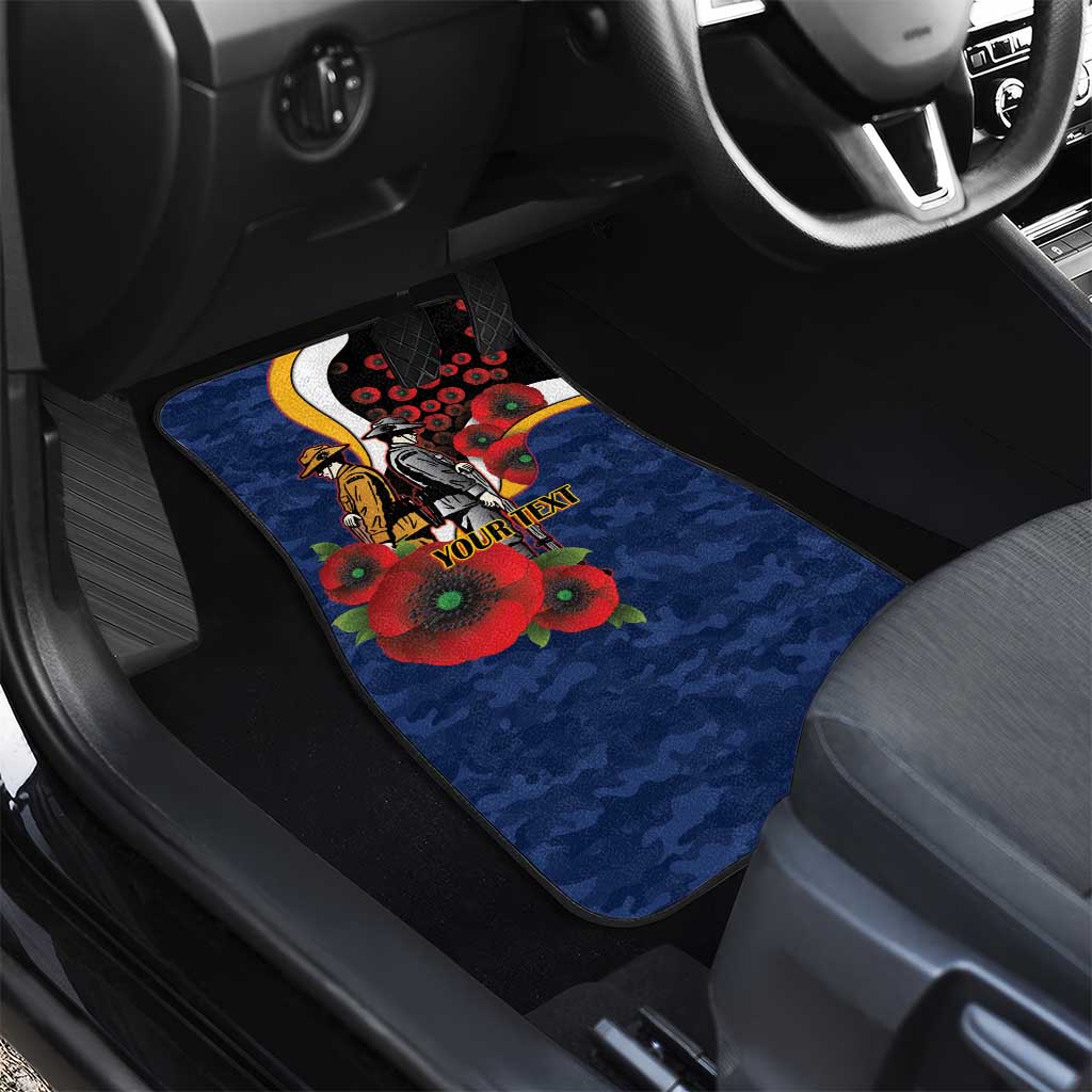 Parramatta Eels ANZAC Personalised Car Mats Lest We Forget Poppy Camo