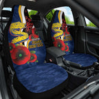 Parramatta Eels ANZAC Personalised Car Seat Cover Lest We Forget Poppy Camo