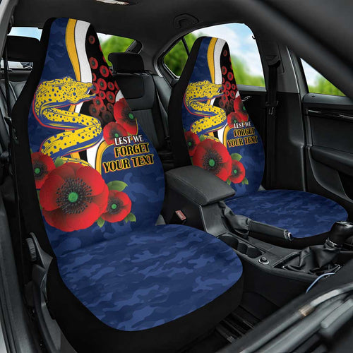 Parramatta Eels ANZAC Personalised Car Seat Cover Lest We Forget Poppy Camo