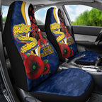 Parramatta Eels ANZAC Personalised Car Seat Cover Lest We Forget Poppy Camo