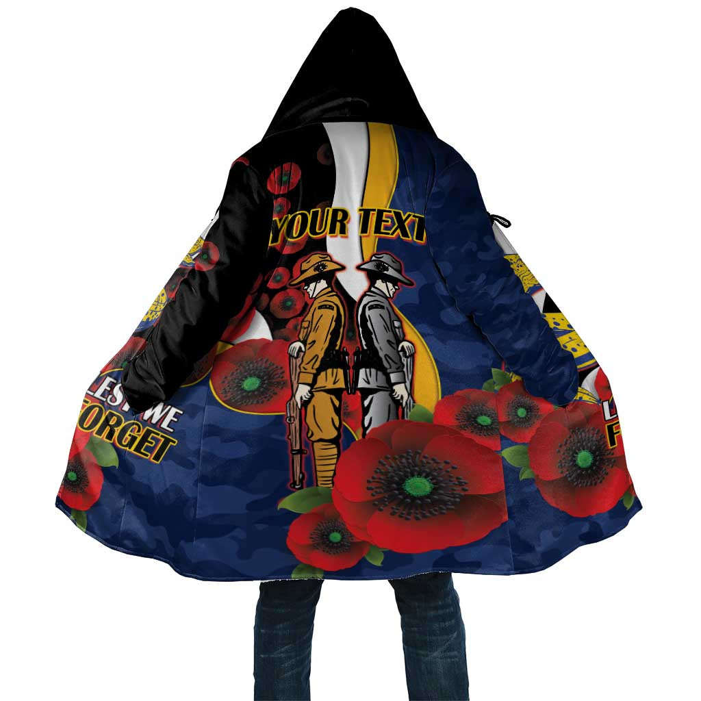 Parramatta Eels ANZAC Personalised Cloak Lest We Forget Poppy Camo
