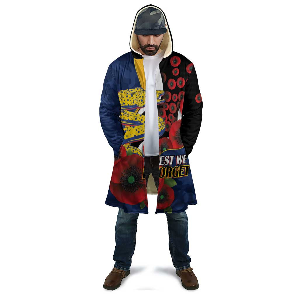 Parramatta Eels ANZAC Personalised Cloak Lest We Forget Poppy Camo