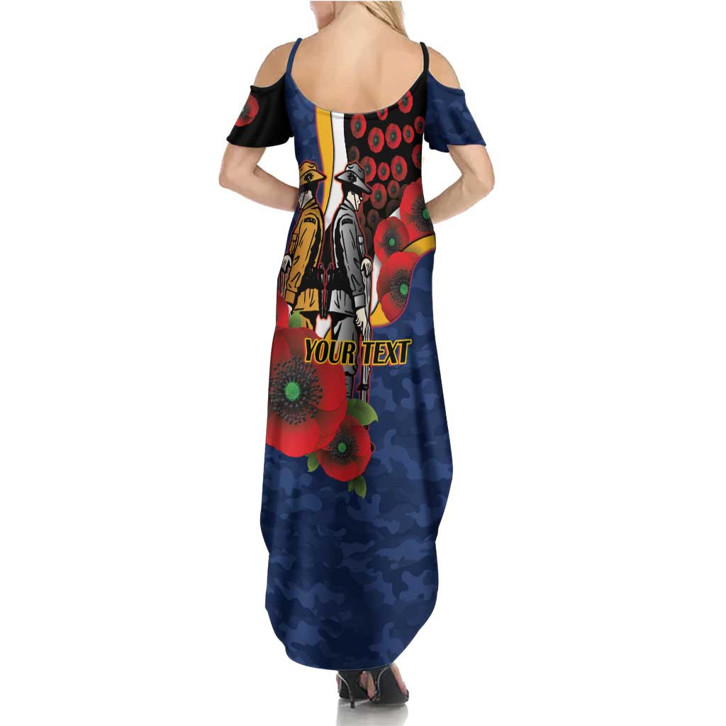 Parramatta Eels ANZAC Personalised Family Matching Summer Maxi Dress and Hawaiian Shirt Lest We Forget Poppy Camo