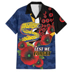 Parramatta Eels ANZAC Personalised Family Matching Tank Maxi Dress and Hawaiian Shirt Lest We Forget Poppy Camo