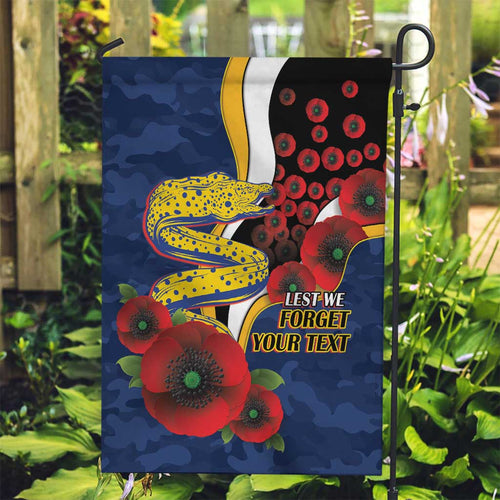 Parramatta Eels ANZAC Personalised Garden Flag Lest We Forget Poppy Camo