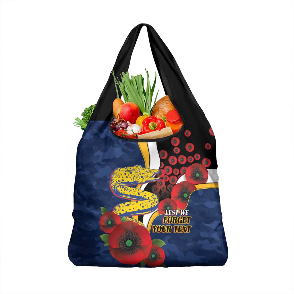 Parramatta Eels ANZAC Personalised Grocery Bag Lest We Forget Poppy Camo