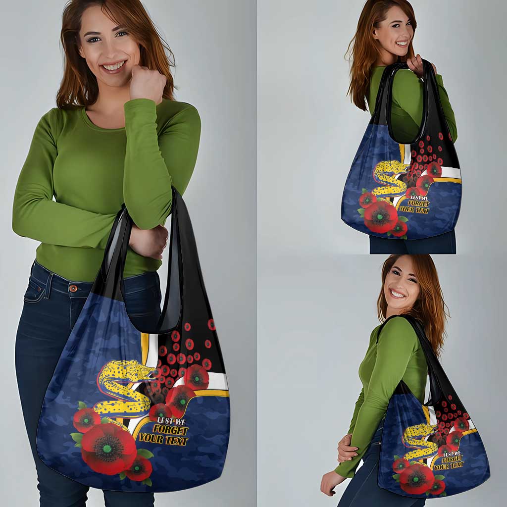 Parramatta Eels ANZAC Personalised Grocery Bag Lest We Forget Poppy Camo