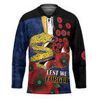 Parramatta Eels ANZAC Personalised Hockey Jersey Lest We Forget Poppy Camo