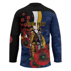 Parramatta Eels ANZAC Personalised Hockey Jersey Lest We Forget Poppy Camo