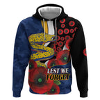 Parramatta Eels ANZAC Personalised Hoodie Lest We Forget Poppy Camo