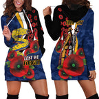 Parramatta Eels ANZAC Personalised Hoodie Dress Lest We Forget Poppy Camo