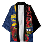 Parramatta Eels ANZAC Personalised Kimono Lest We Forget Poppy Camo