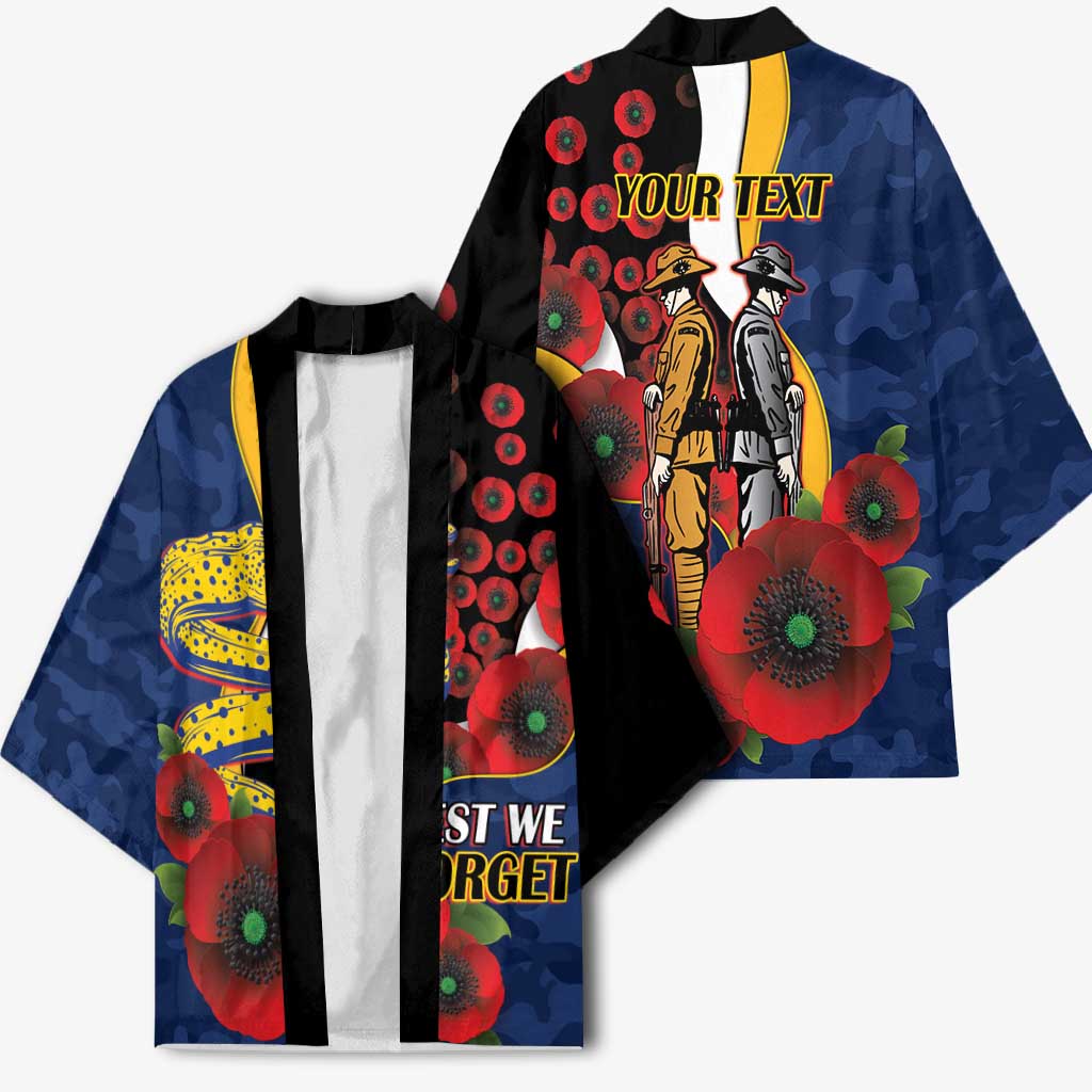 Parramatta Eels ANZAC Personalised Kimono Lest We Forget Poppy Camo