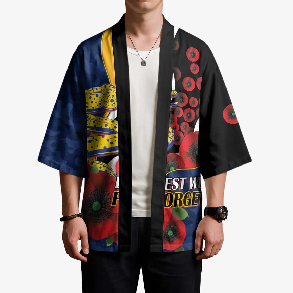 Parramatta Eels ANZAC Personalised Kimono Lest We Forget Poppy Camo