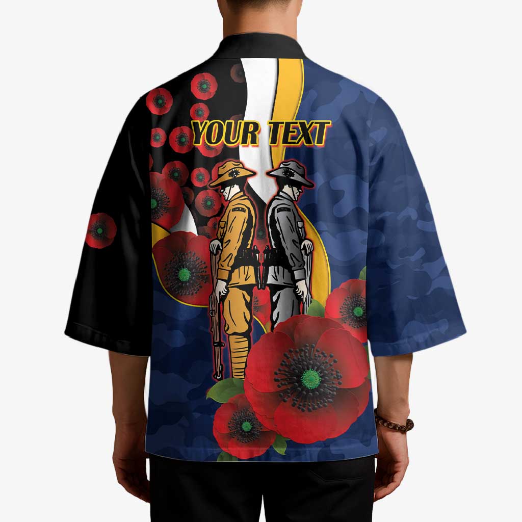 Parramatta Eels ANZAC Personalised Kimono Lest We Forget Poppy Camo