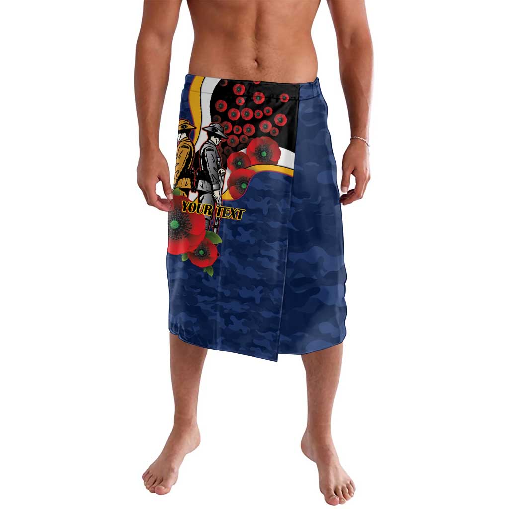 Parramatta Eels ANZAC Personalised Lavalava Lest We Forget Poppy Camo