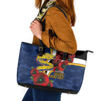 Parramatta Eels ANZAC Personalised Leather Tote Bag Lest We Forget Poppy Camo