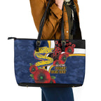Parramatta Eels ANZAC Personalised Leather Tote Bag Lest We Forget Poppy Camo