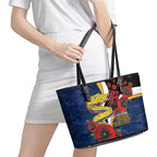 Parramatta Eels ANZAC Personalised Leather Tote Bag Lest We Forget Poppy Camo